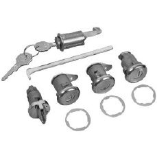 chevy restoration parts, 1964 Impala Bel Air Biscayne Ignition Door Glovebox Trunk Lock Set 64